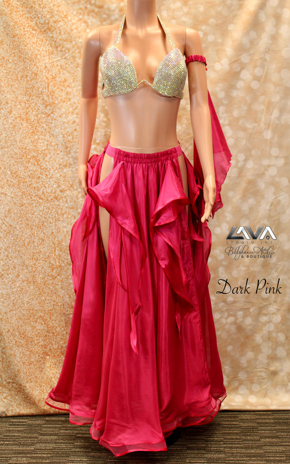 Dark Pink 1 - Panel Skirt w Arm Veil